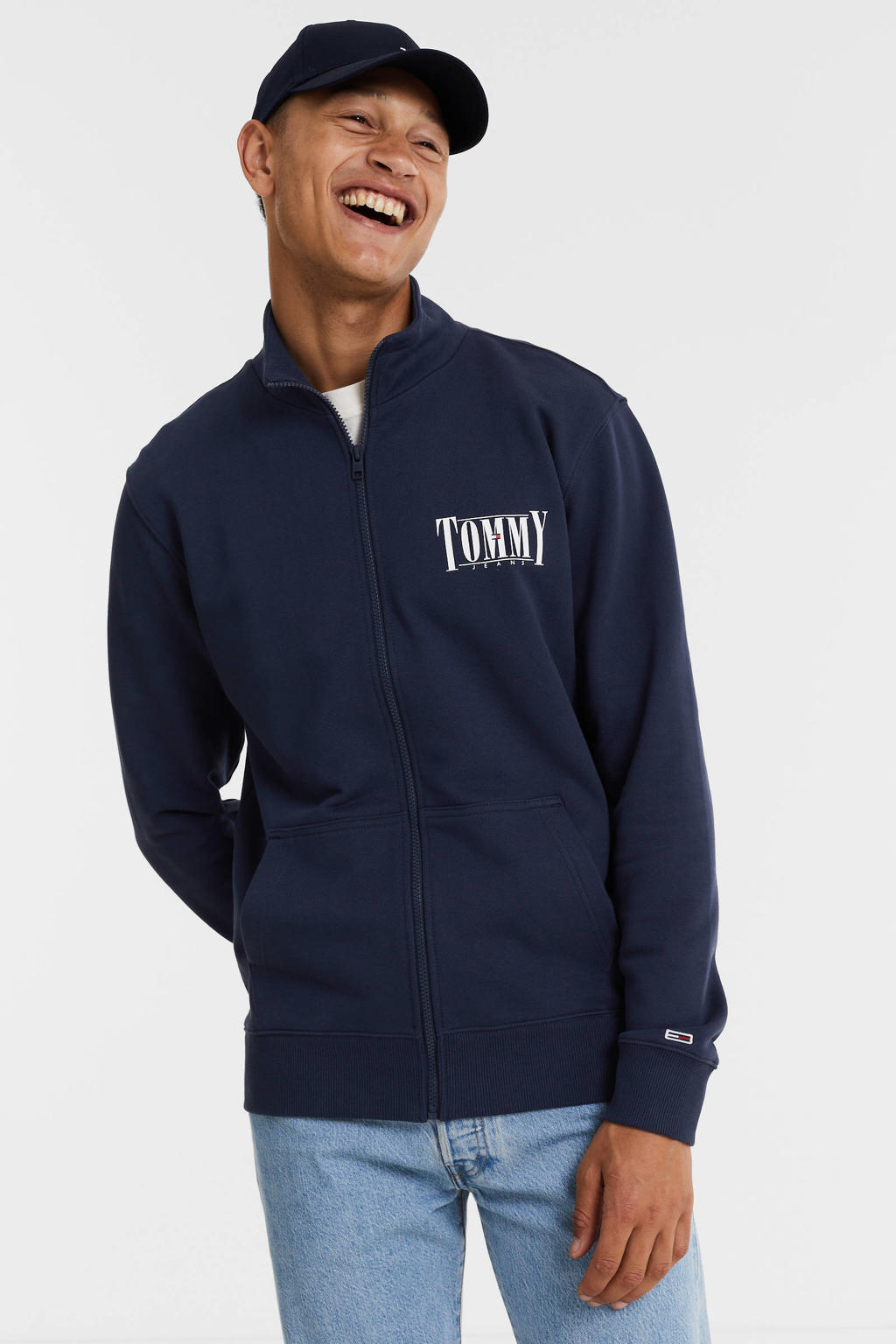 Tommy Jeans sweatvest van biologisch katoen twilight navy