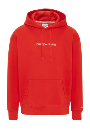 hoodie met logo deep crimson
