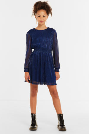 semi-transparante jurk KOGFALLON met glitters donkerblauw
