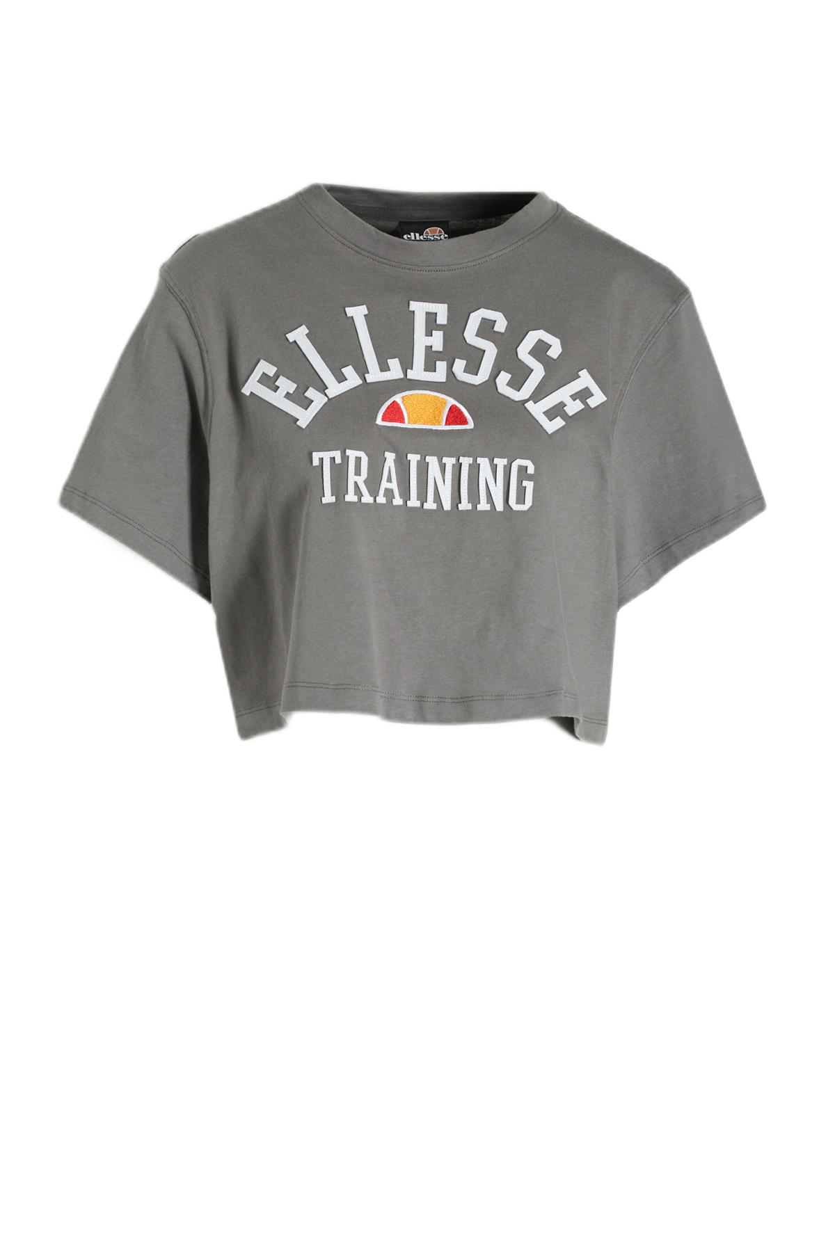Tomaat Isoleren huiswerk Ellesse cropped T-shirt grijs | wehkamp