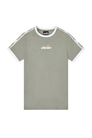 T-shirt Rezza grijs melange/wit