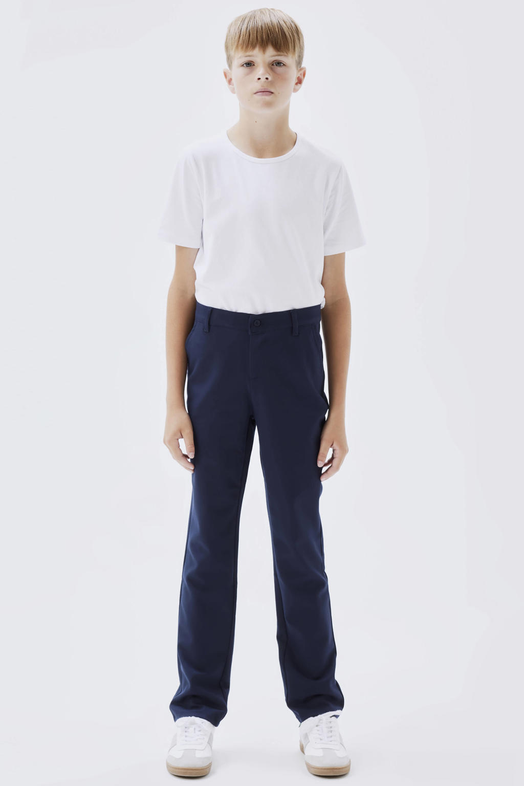 NAME IT KIDS tapered fit broek NKMRIRAMEL donkerblauw