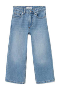 Mango Kids cropped wide leg jeans lichtblauw
