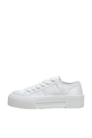   plateau sneakers wit