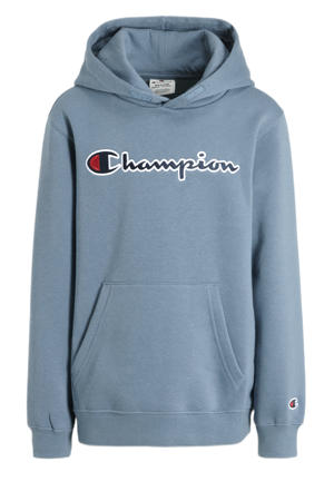 hoodie met logo zachtblauw