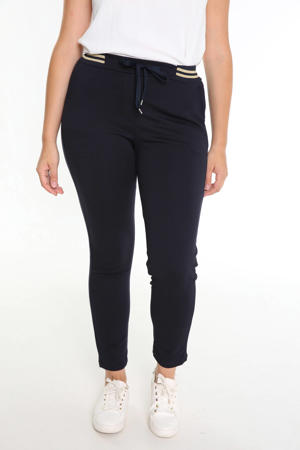 tapered fit broek donkerblauw