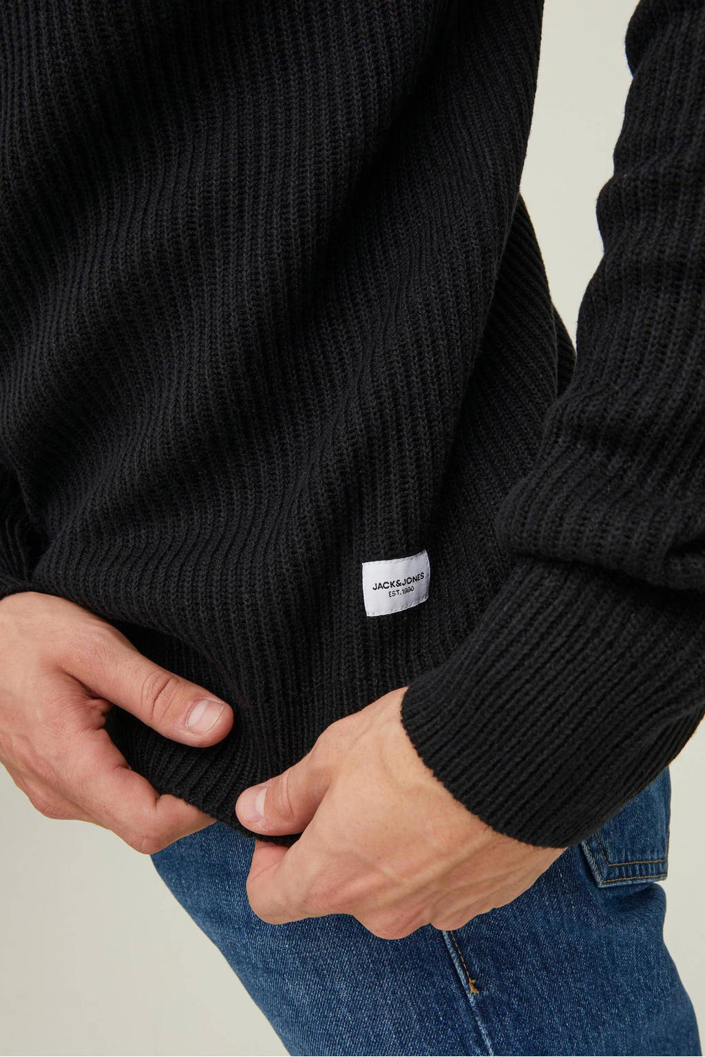 Jack & Jones JJEPERFECT ZIP CARDIGAN - Gilet - Black/noir