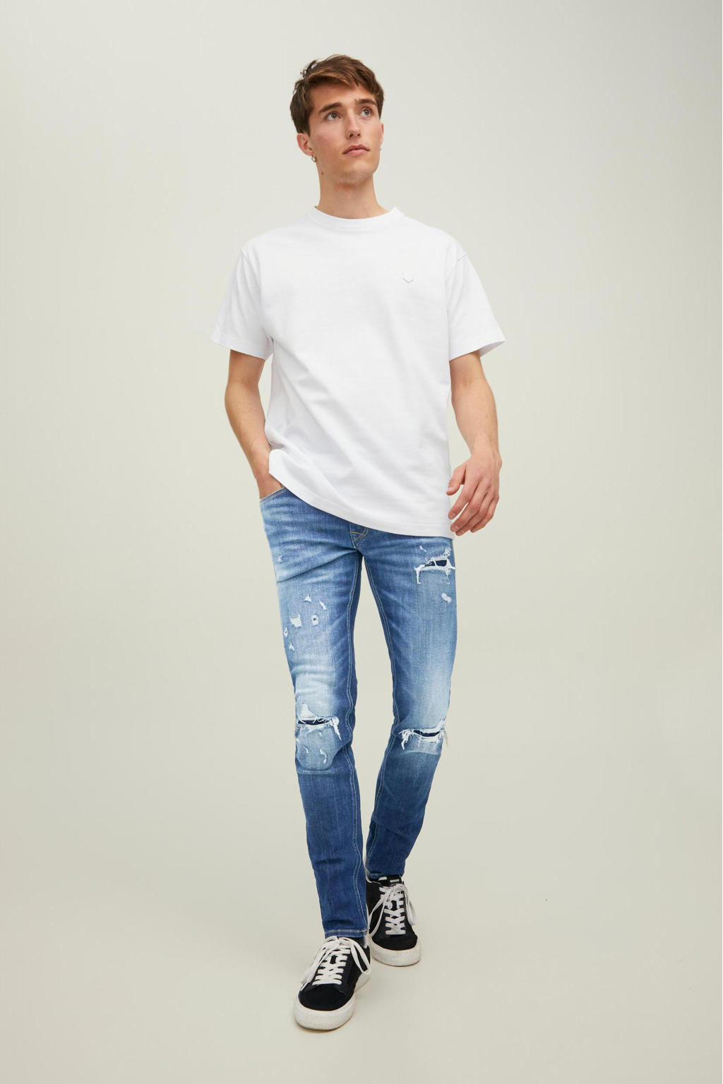 JACK & JONES JEANS INTELLIGENCE skinny jeans JJILIAM JJSEAL blauw