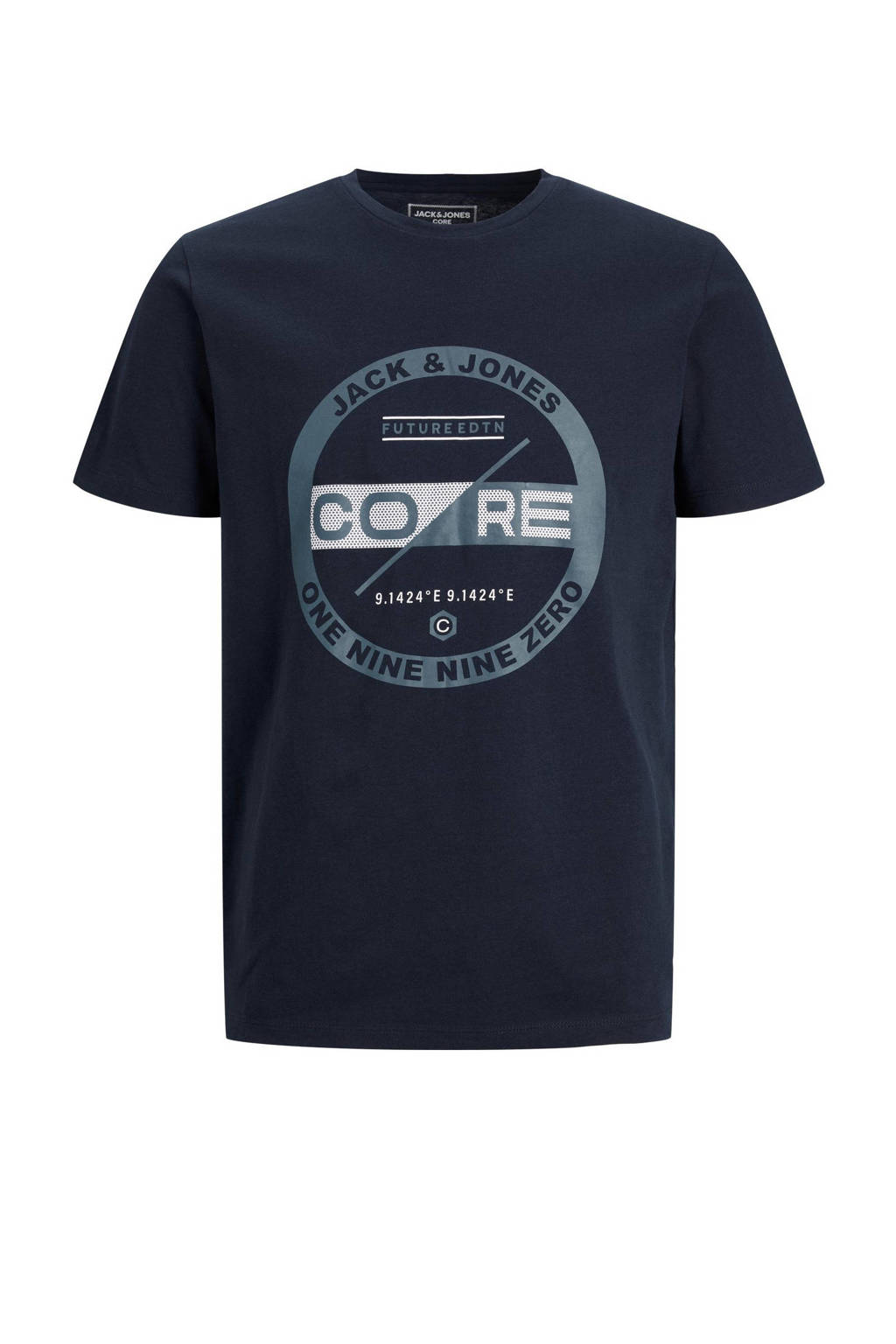 JACK & JONES CORE regular fit T-shirt JCOBOOSTER met logo navy blazer