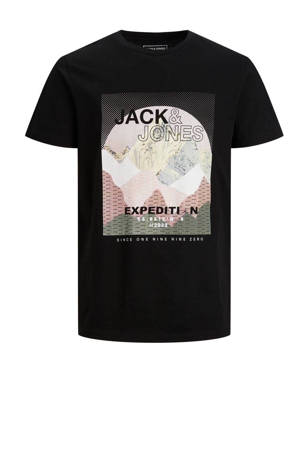JACK & JONES CORE regular fit T-shirt JCOBOOSTER met logo black