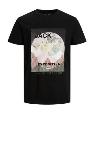 regular fit T-shirt JCOBOOSTER met logo black