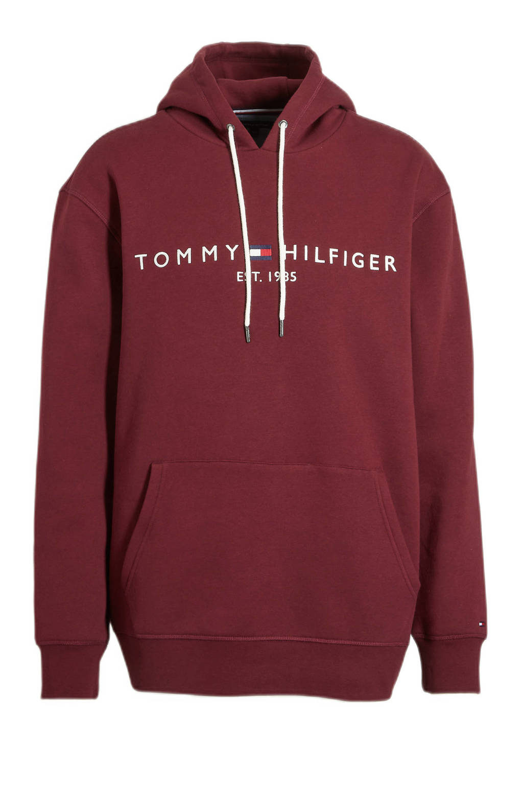 Tommy Hilfiger Big & Tall hoodie Plus Size met biologisch katoen deep rouge