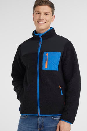 teddy fleece vest zwart