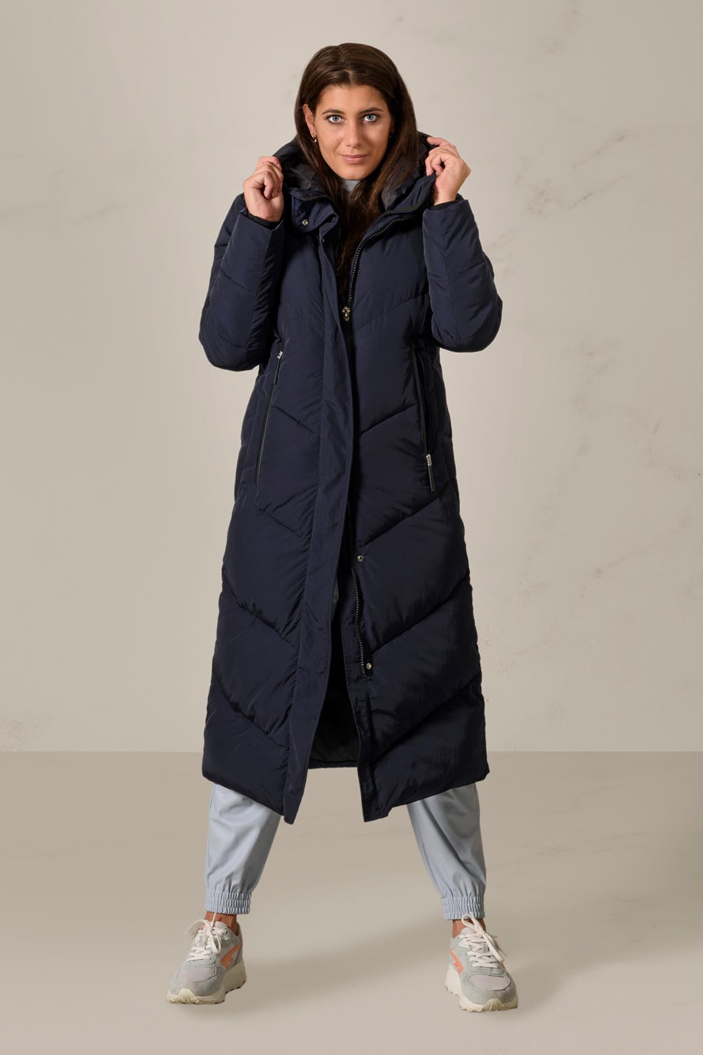 Giacomo gewatteerde winterjas donkerblauw | wehkamp