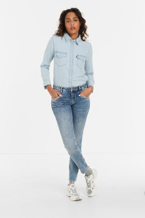 high waist regular fit jeans Naomi Celeste blauw