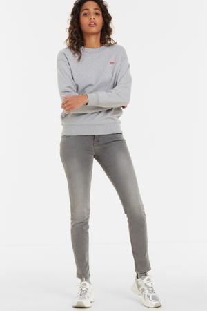 skinny jeans Naomi Silver Jeans met pailletten grijs melange