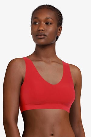 seamless voorgevormde bh top Soft Stretch rood