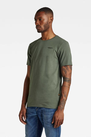 slim fit T-shirt met logo green