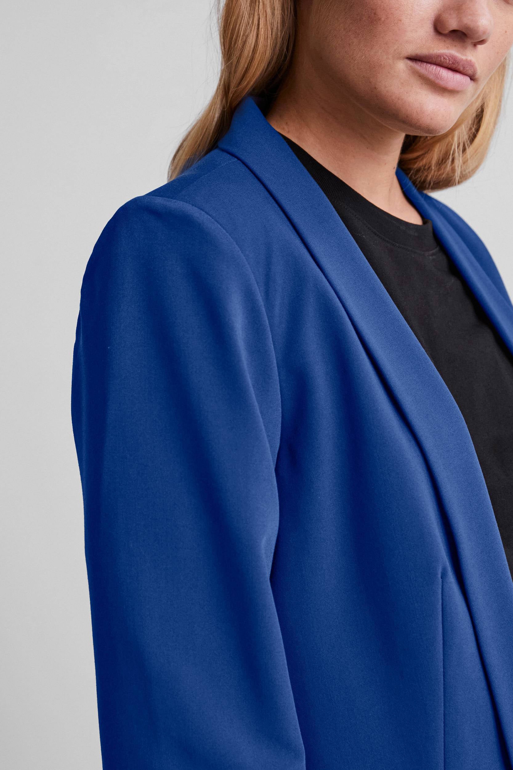 PIECES Vrouwelijke blazer PCBOZZY gestreept, blauw, XXL