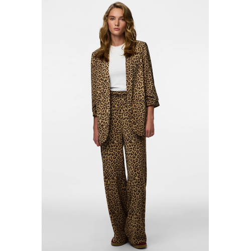 PIECES blazer PCBOSELLA met dierenprint bruin afbeelding