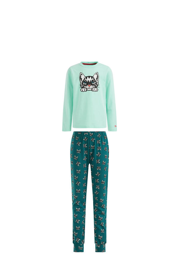 Pilipulu kinderbroek voor Kinderen Warm en Casual Lange Geruite met Zakken en Elastische Taille 14-16 Jaar