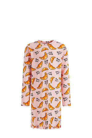 nachthemd met all over print roze