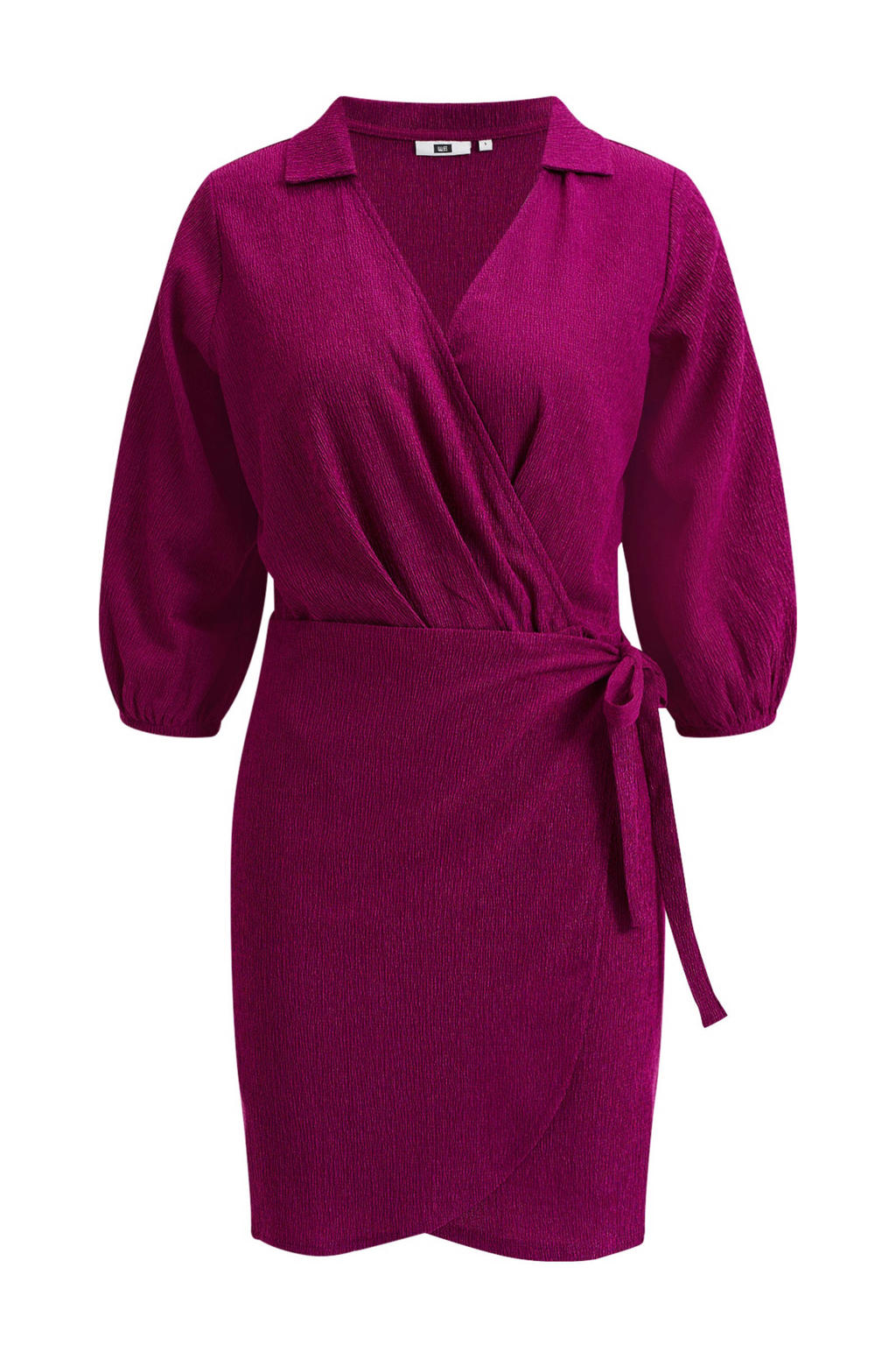 WE Fashion overslagjurk roze/fuchsia wehkamp