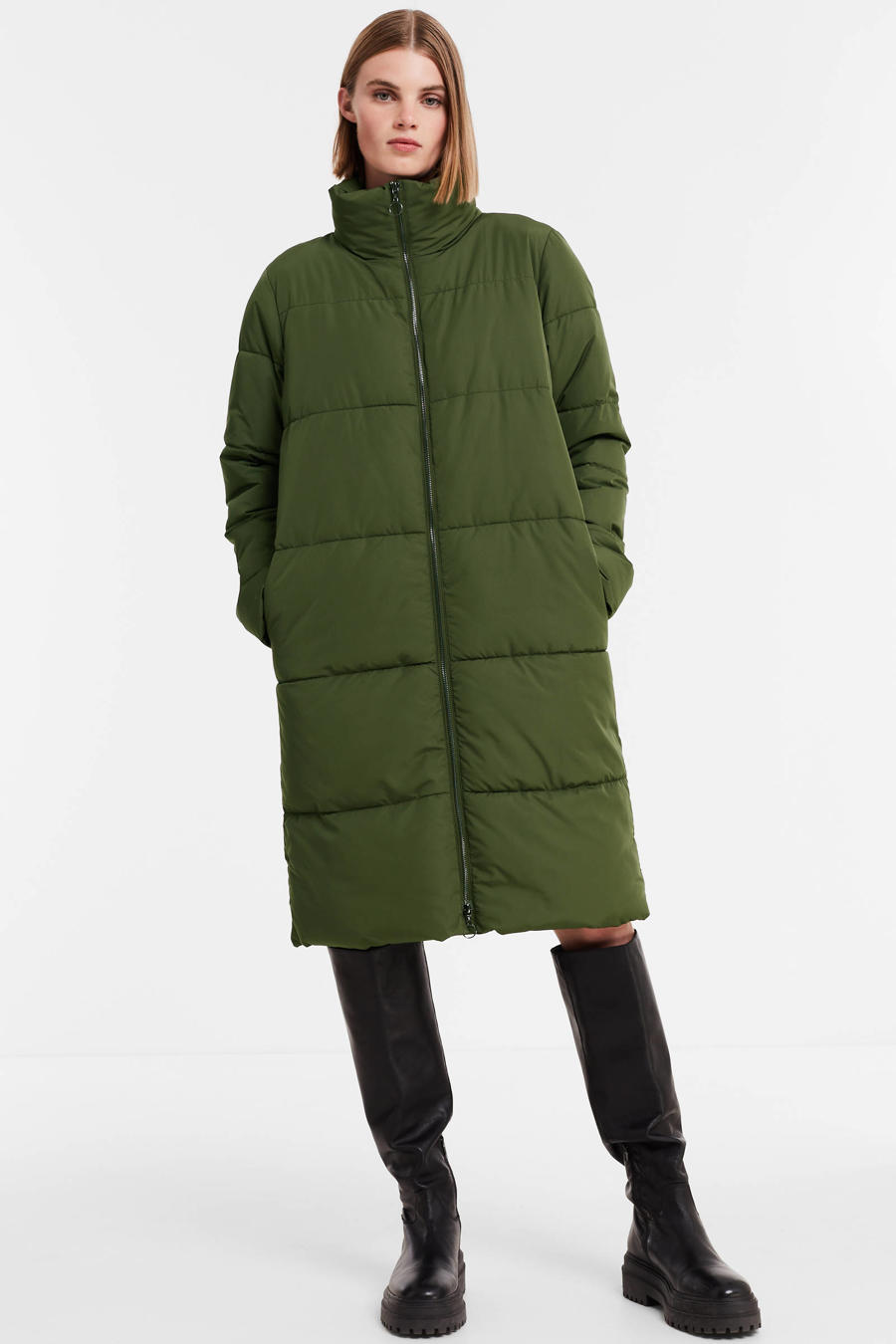 JDY lange gewatteerde jas black 15270979 JDY lange gewatteerde jas black 15270979