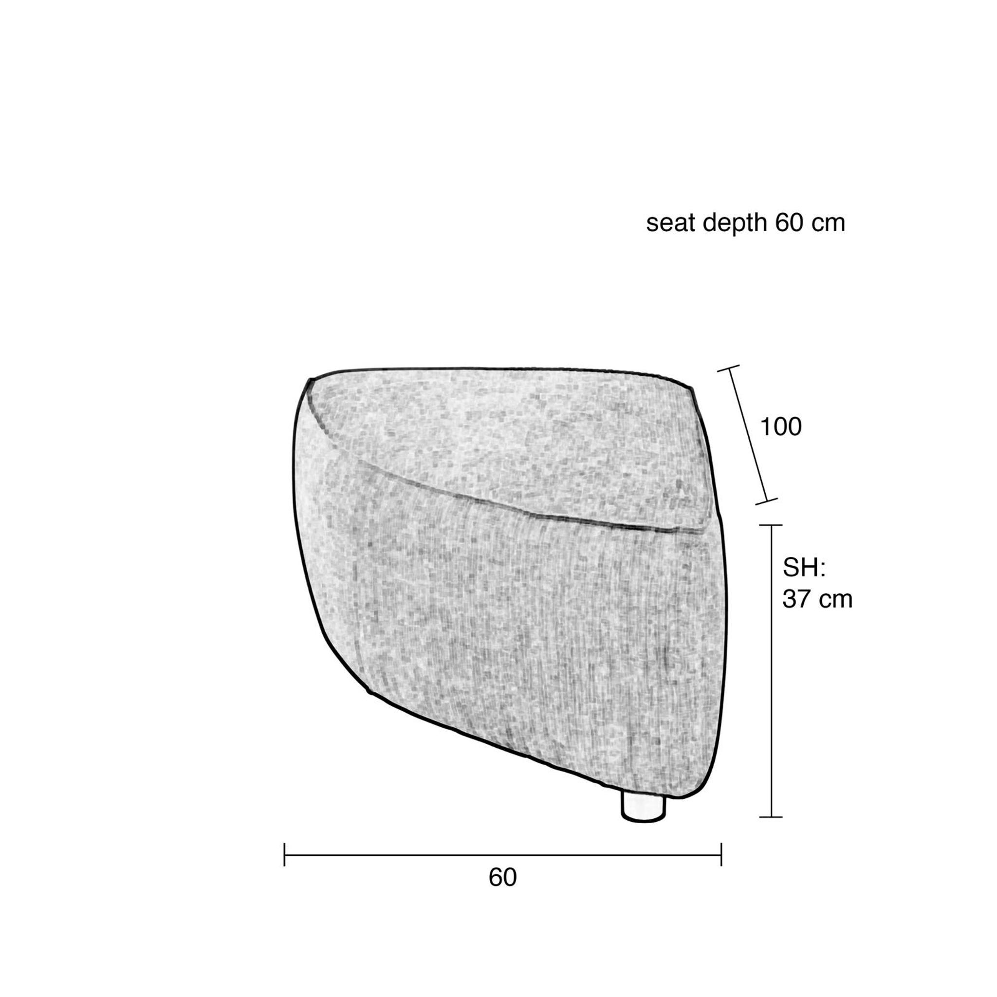Zuiver Hunter modulair bankelement (poef halfrond links) - Afbeelding 7