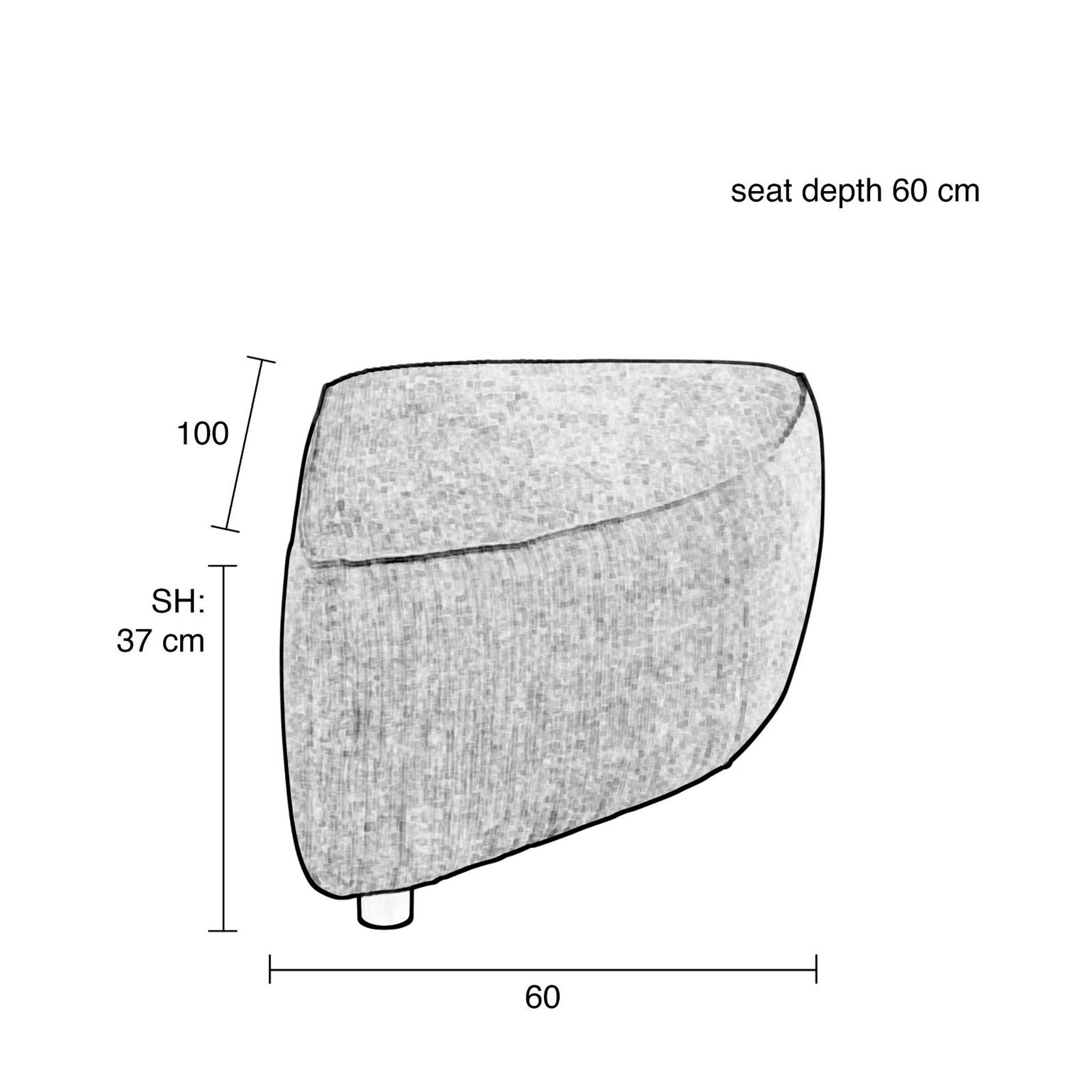 Zuiver Hunter modulair bankelement (poef halfrond rechts) - Afbeelding 7