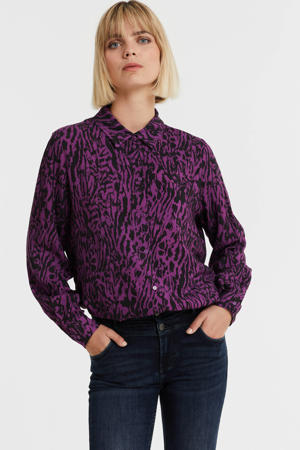 blouse VILUCCY met all over print paars
