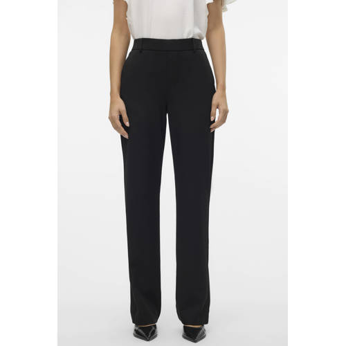 VERO MODA straight fit broek VMMAYA zwart afbeelding