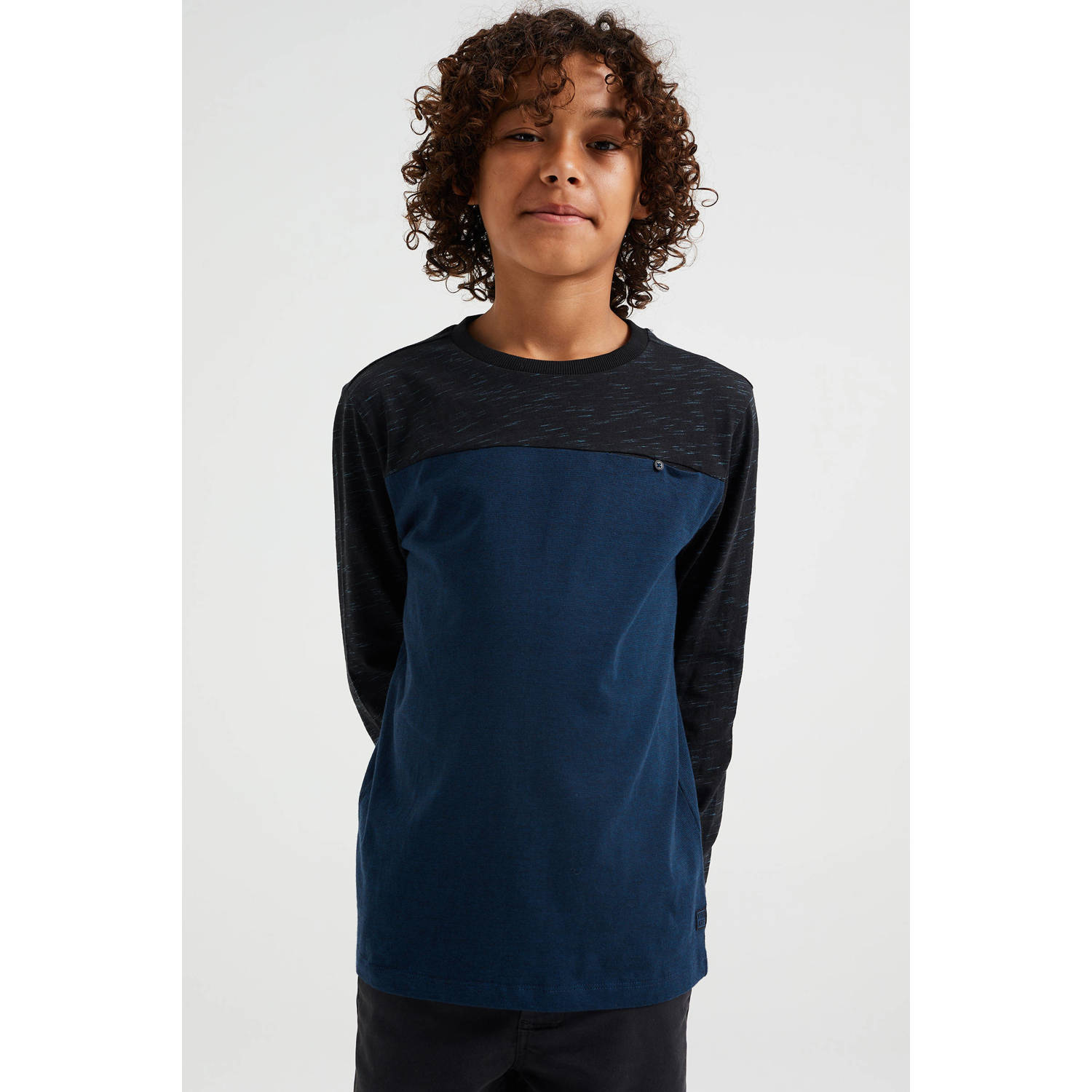 WE Fashion longsleeve blauw zwart