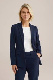 thumbnail: WE Fashion getailleerde blazer donkerblauw
