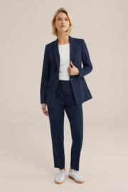 thumbnail: WE Fashion getailleerde blazer donkerblauw