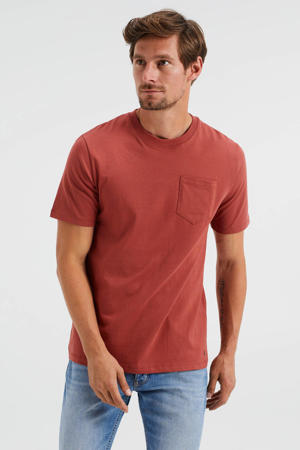 regular fit T-shirt rood