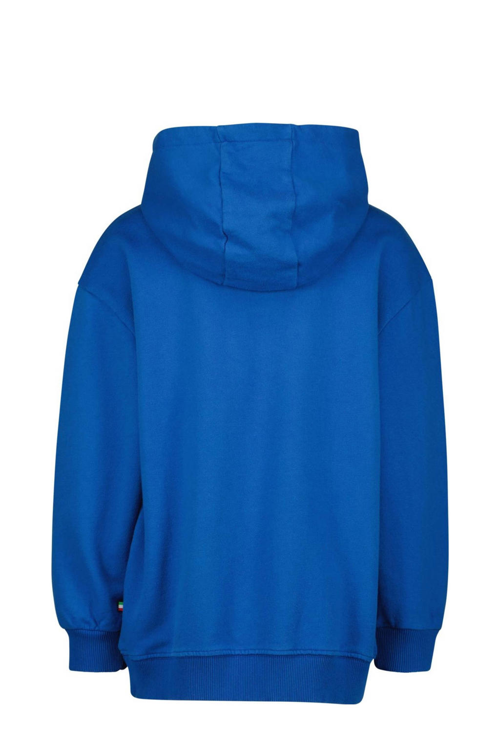 Vingino x Kalvijn hoodie Guy met printopdruk hardblauw wehkamp