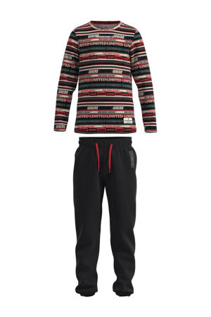   pyjama Wilencio zwart/rood
