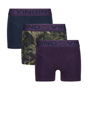   boxershort PALM - set van 3 paars/groen