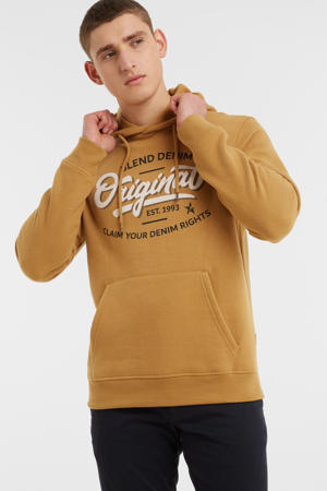 hoodie met logo bronze brown