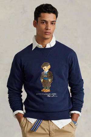 sweater met logo newport navy