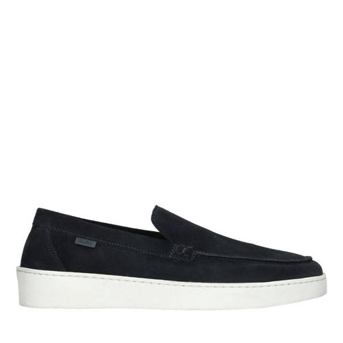Manfield suède loafers donkerblauw afbeelding