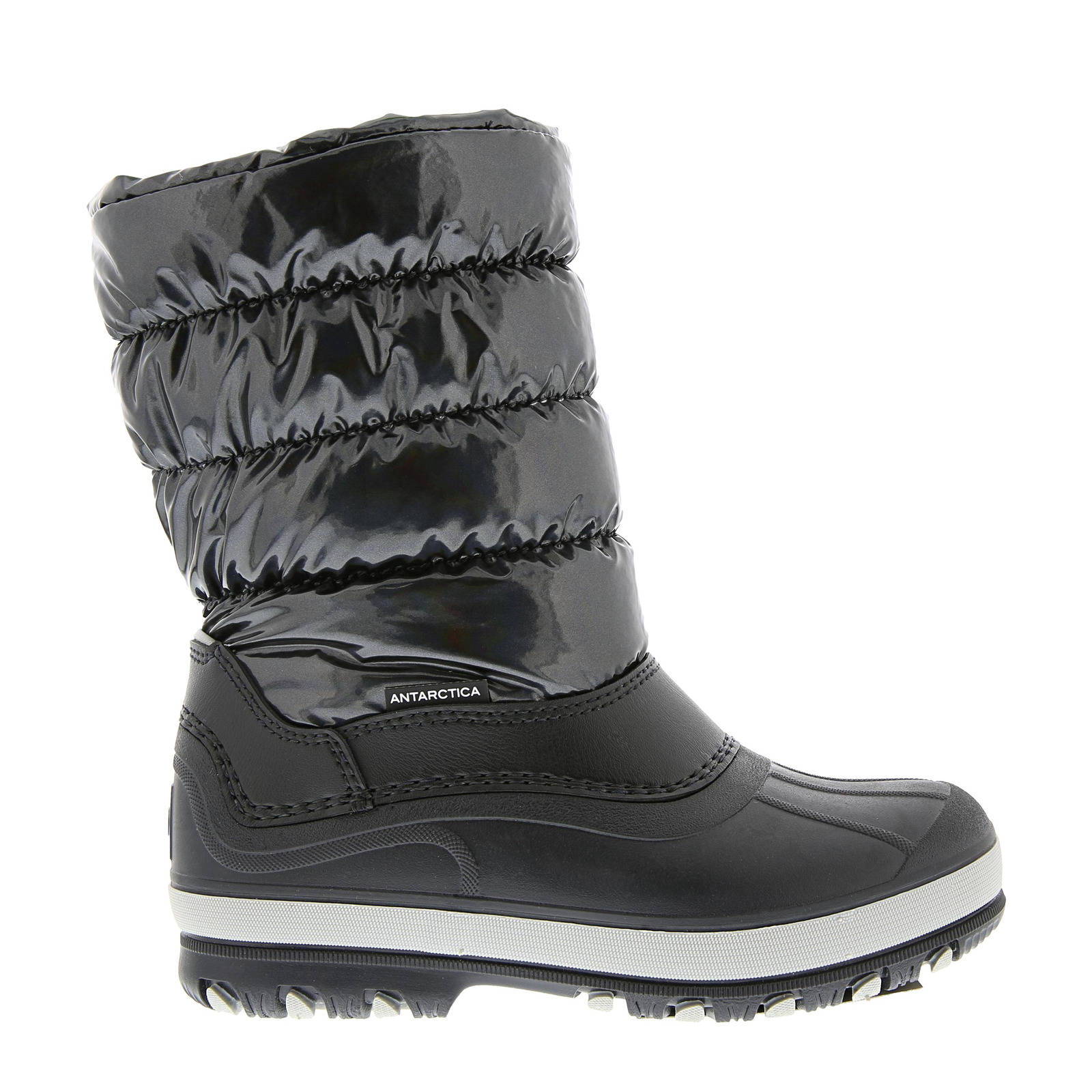 Antarctica AN 1238 snowboots glanzend antraciet kids | wehkamp