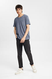 thumbnail: Donkerblauwe heren edc Men gemeleerd T-shirt met korte mouwen en ronde hals