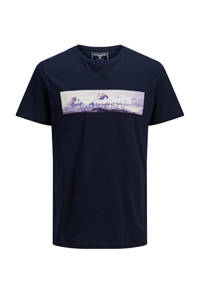 JACK & JONES CORE regular fit T-shirt JCOANNIV met logo navy blazer