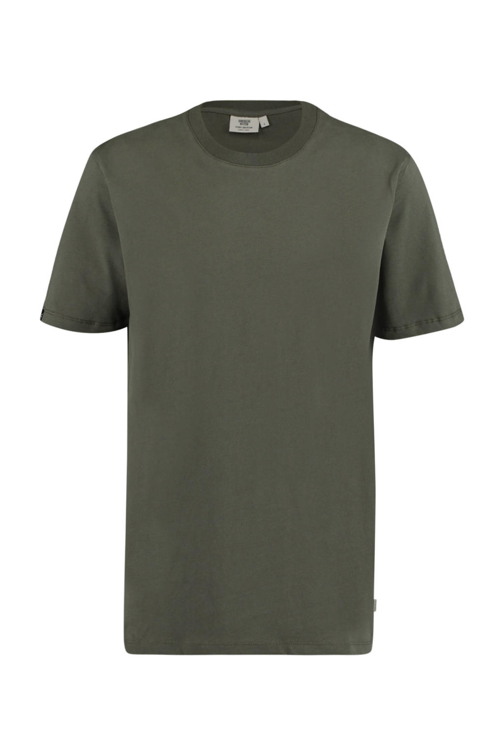 Donkergroene heren America Today T-shirt Eric van biologisch katoen met korte mouwen en ronde hals