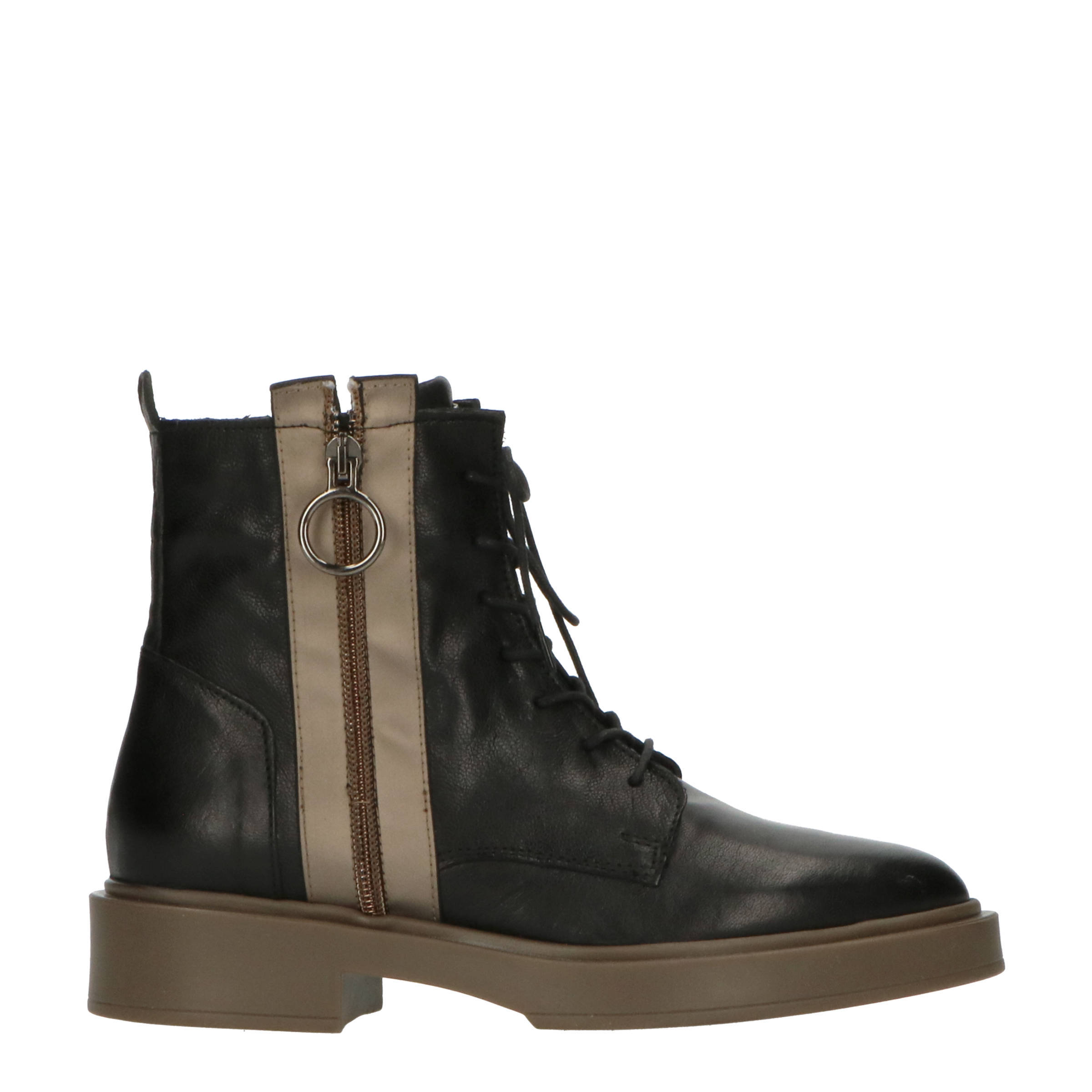 Mjus Reddy P98204 leren veterboots zwart | wehkamp
