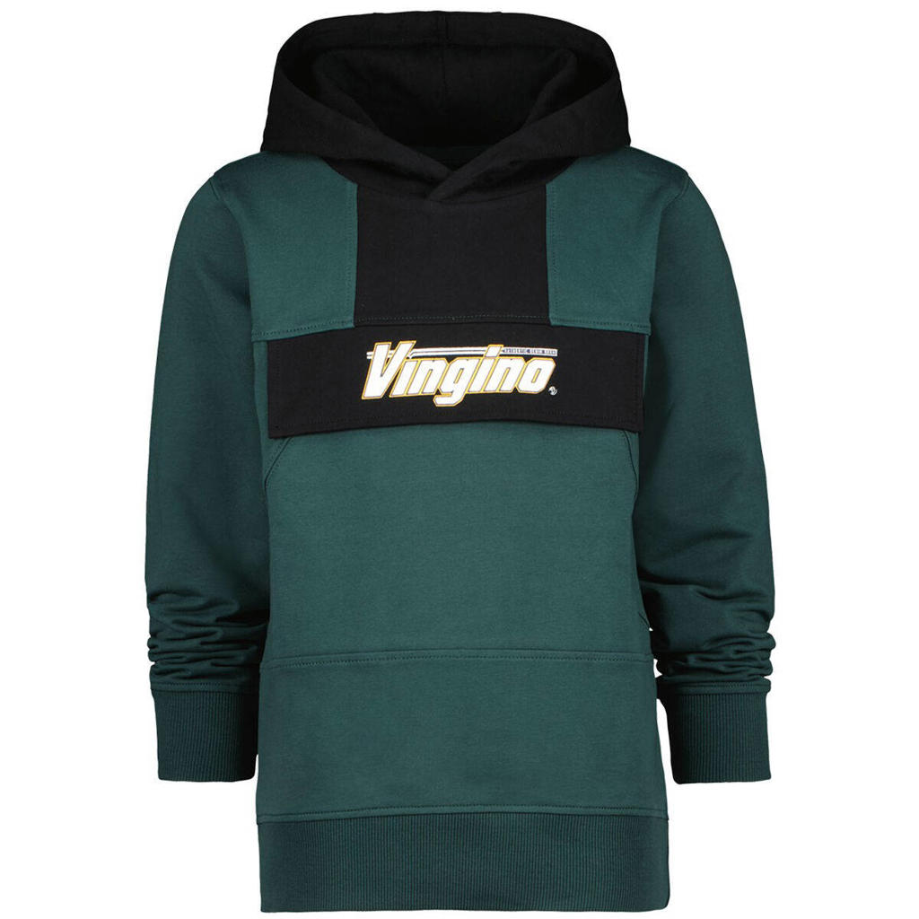 Vingino hoodie Nectas donkergroen/zwart