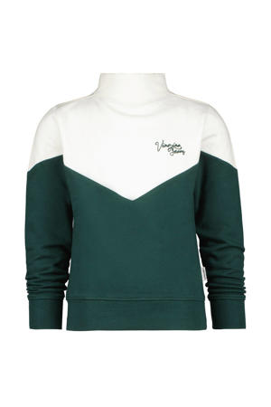 sweater Noesa groen/wit
