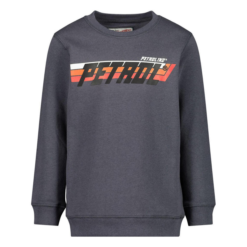 Petrol Industries sweater met logo donkergrijs